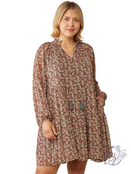 Curvy In My Way Floral Dress