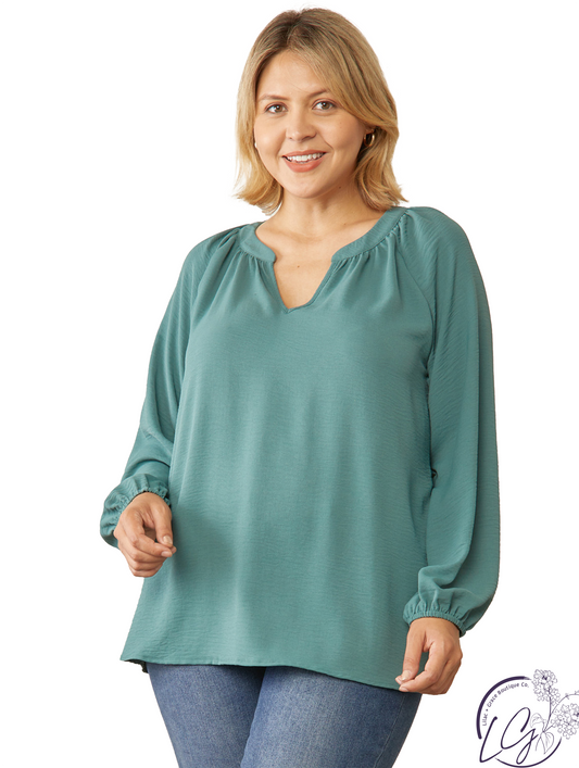 Curvy It's My Time Long Sleeve Blouse