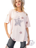 Curvy Worn Skies Star Top