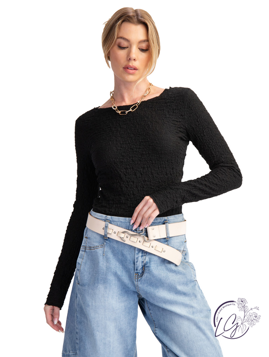 Sugarloft Knit Fitted Top Top