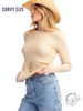 Curvy Sugarloft Knit Fitted Top