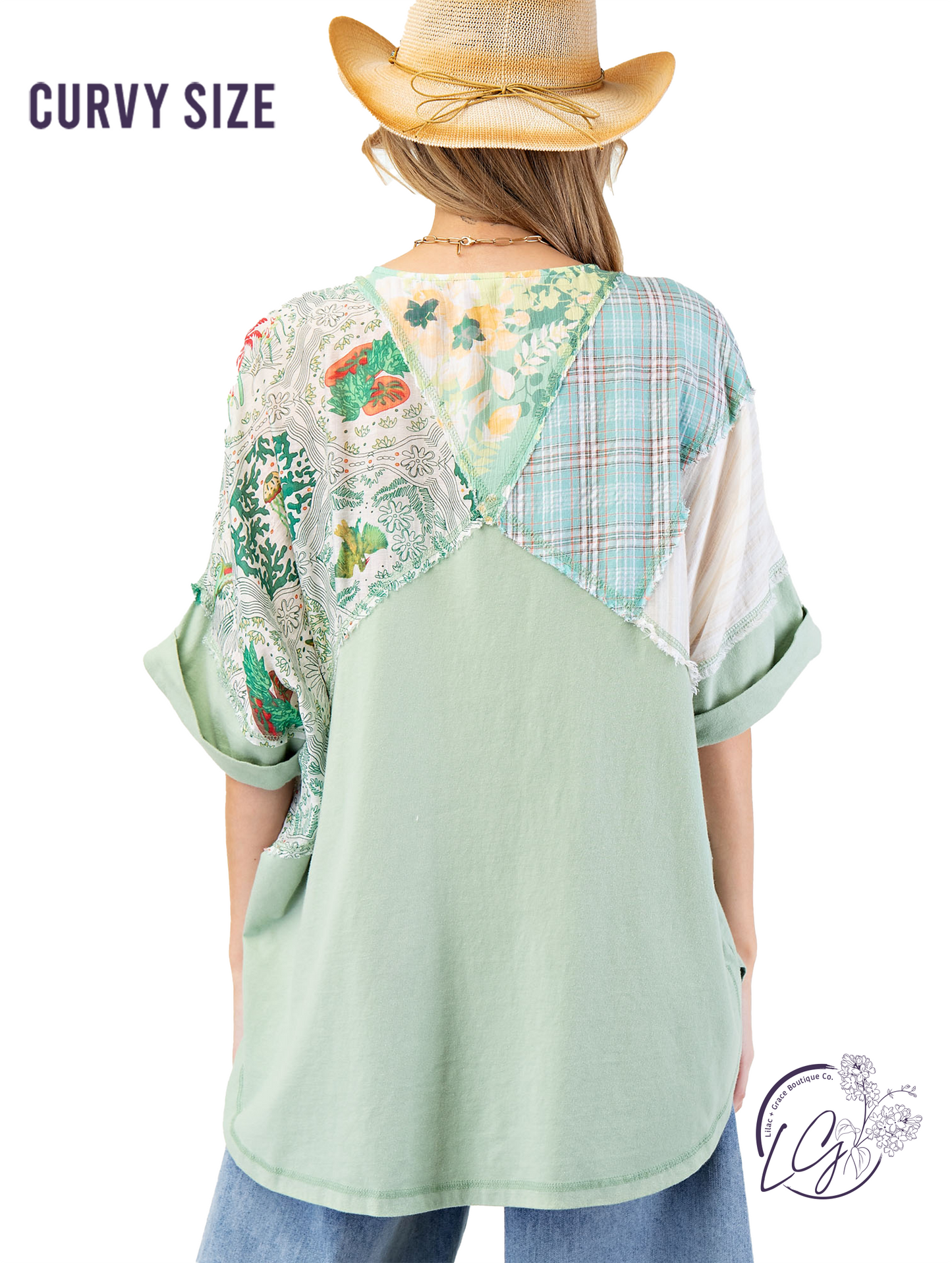 Curvy Dayworn Garden Squares Tunic