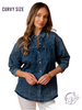 Curvy Classic Denim Button Down