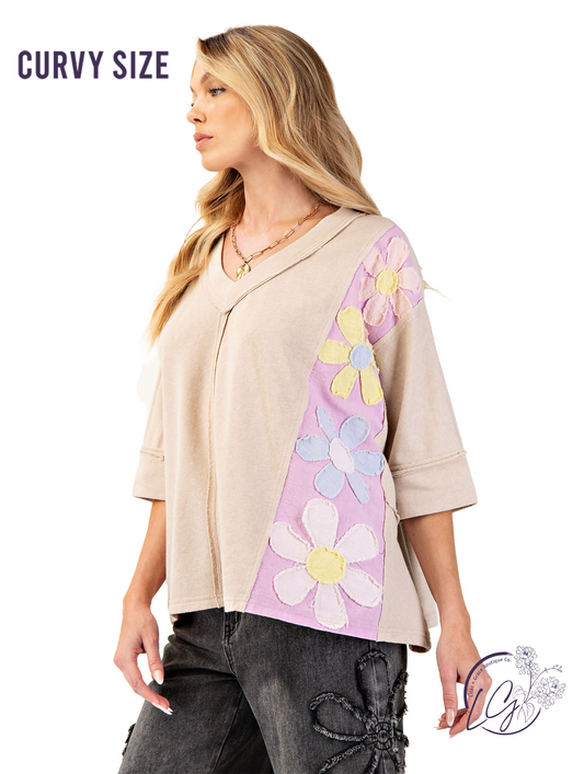 Curvy Trailside Daisy Drift Pullover