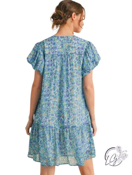 Whirlwind Petals Chiffon Flounce Dress