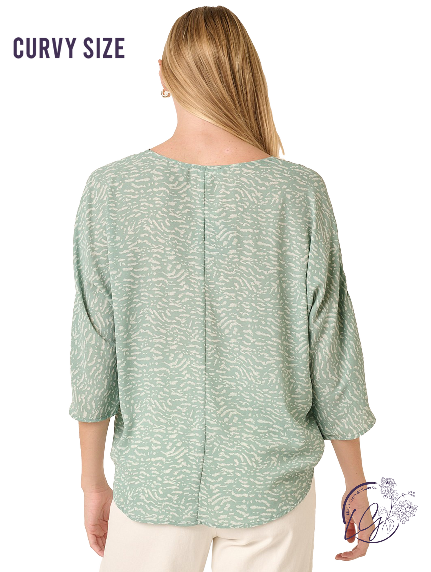 Curvy Space Dissolves Print Shirt