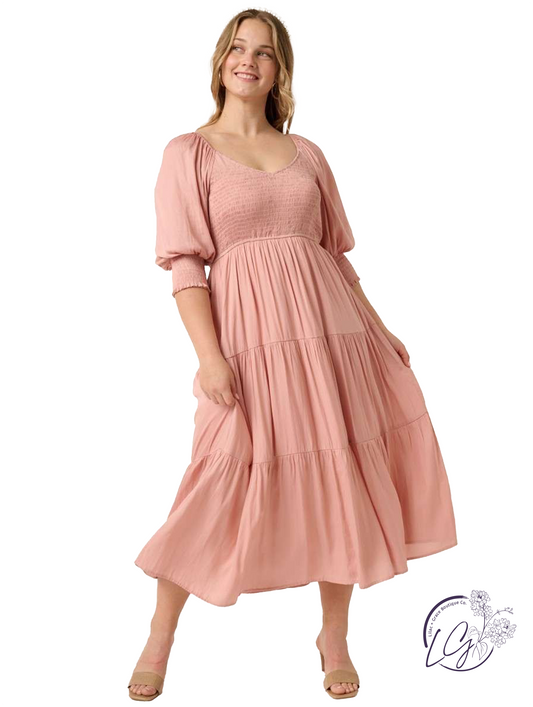 Curvy It’s All Good Midi Dress