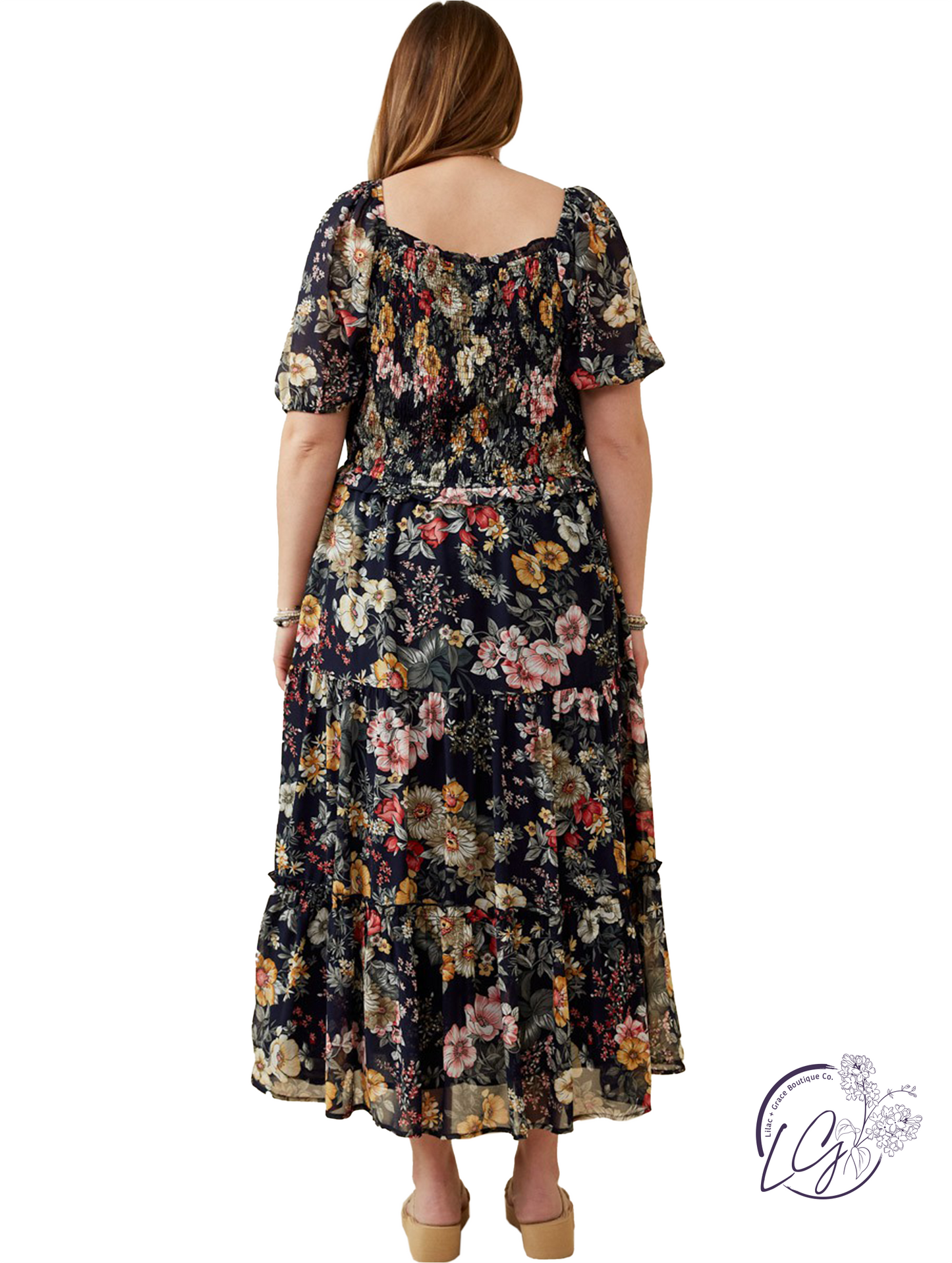 Curvy On Wooden Floors Midi Dress
