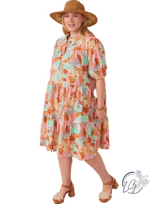 Curvy Warm Breeze Shirt Dress