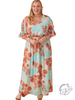 Curvy Endless Sky Chiffon Dress