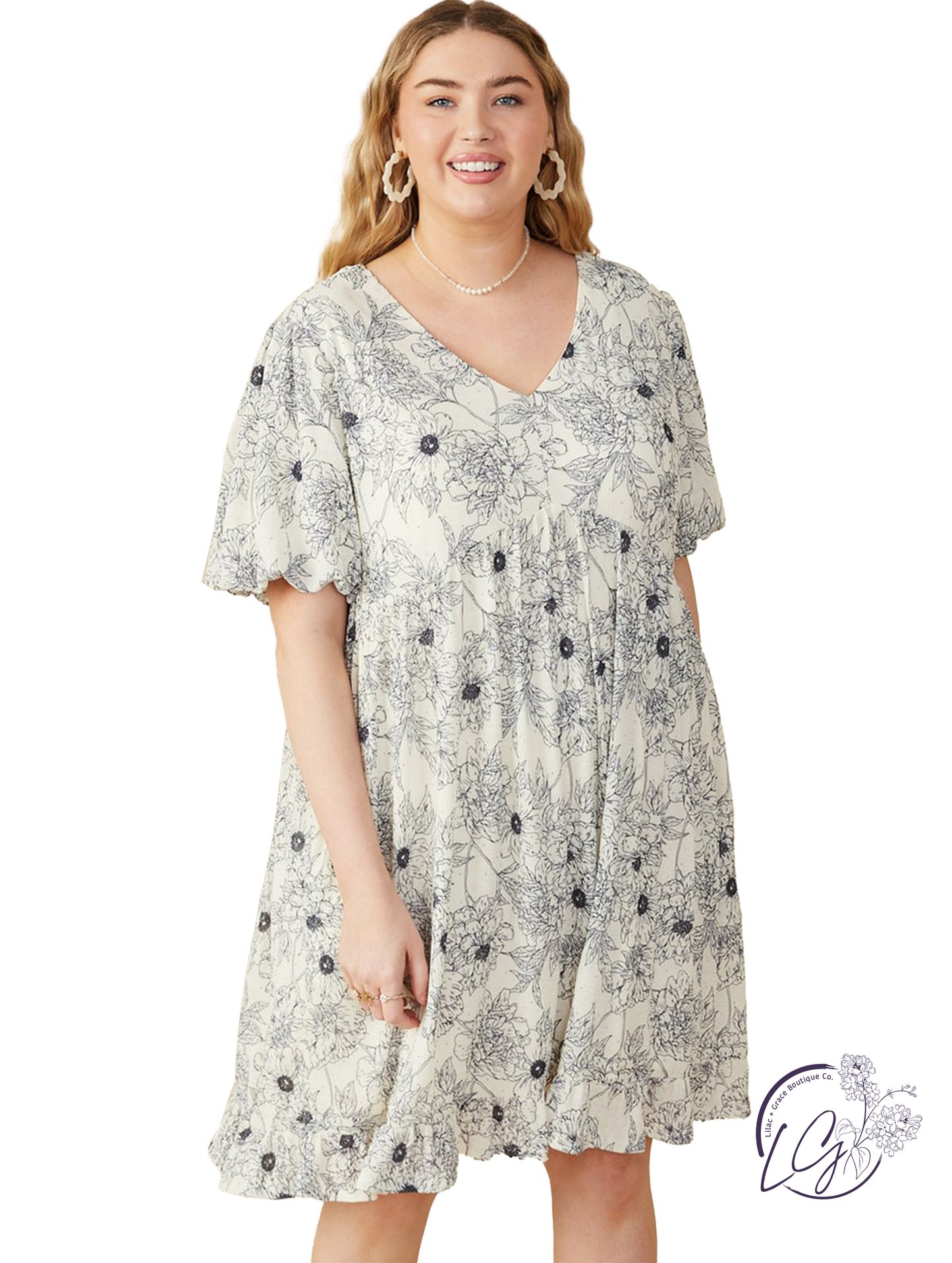 Curvy Misty Mornings Knit Dress