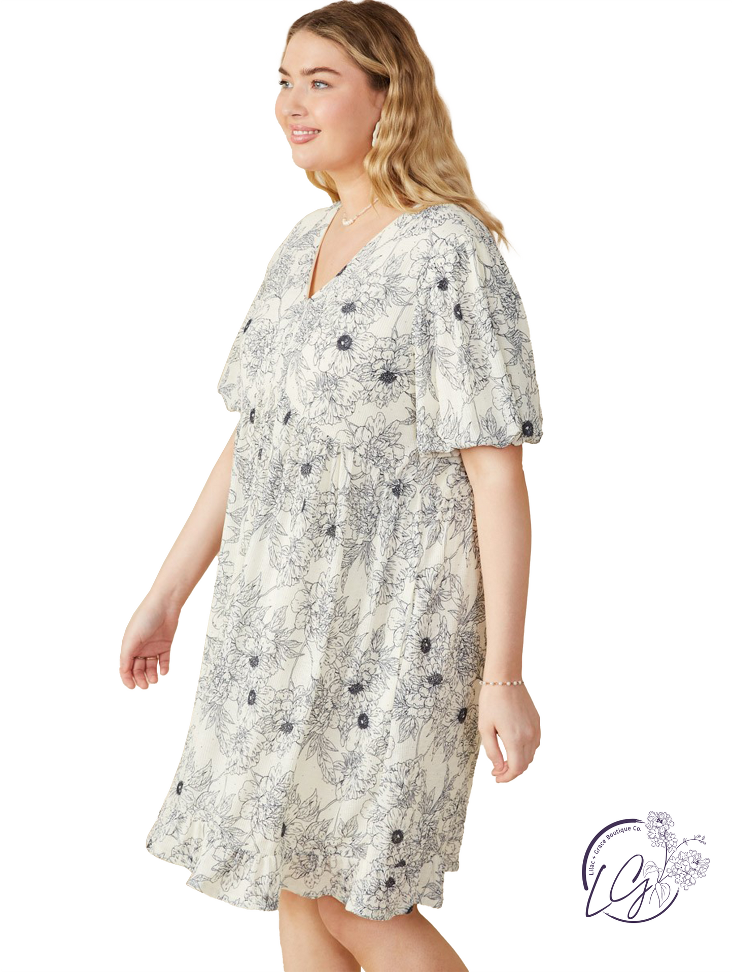 Curvy Misty Mornings Knit Dress