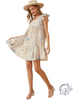 Watercolor Mist Ruffle Dress