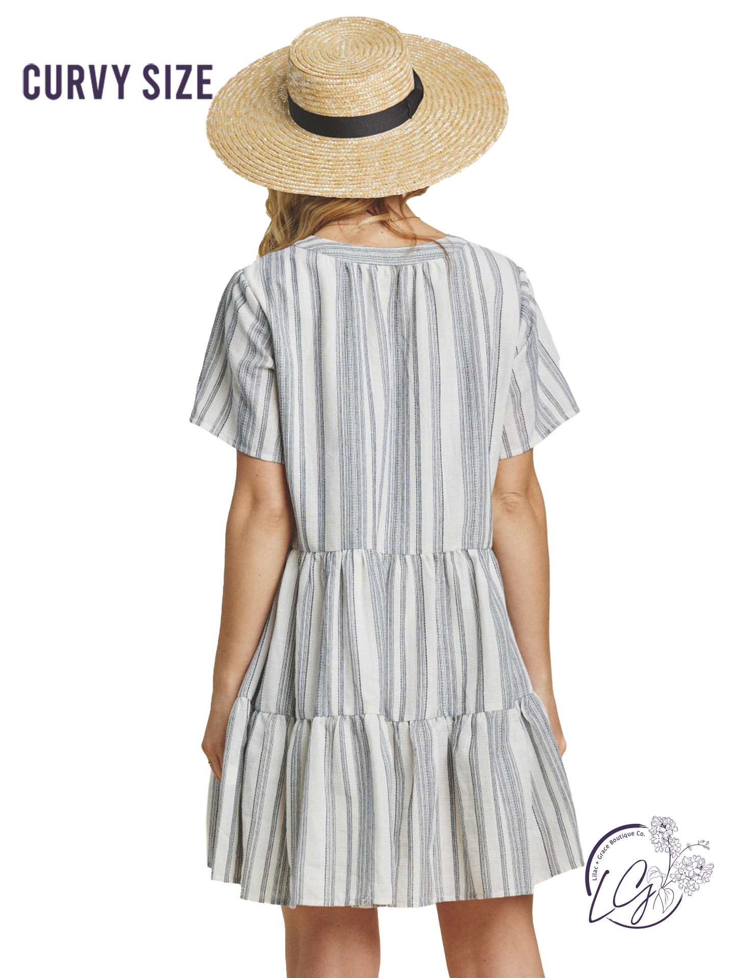 Curvy Boho Delight Tiered Mini Dress