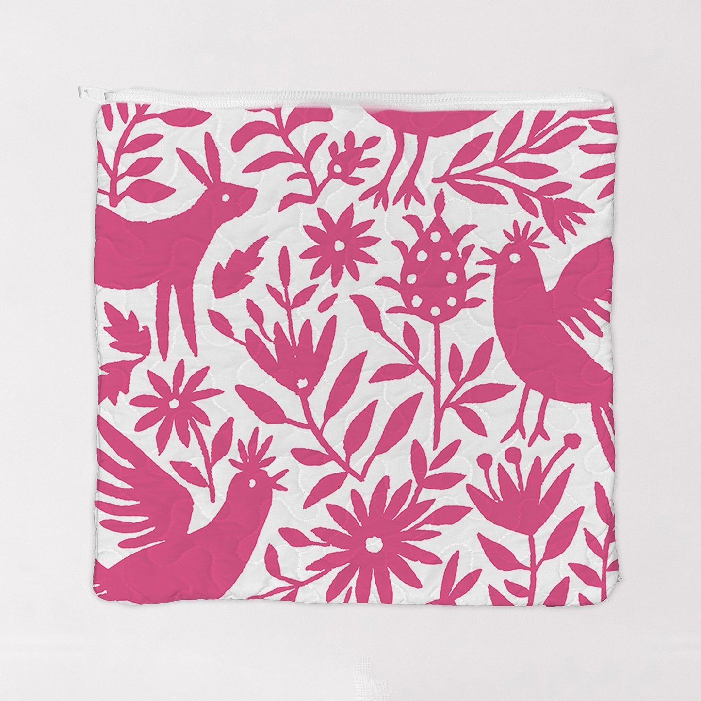 Piper Otomi Pink Quilted Large Makeup Bag