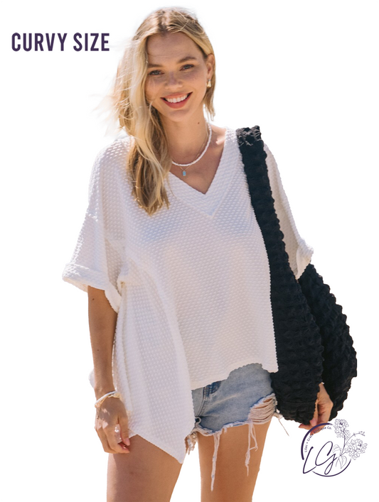 Curvy Flow in Detail Knit Top