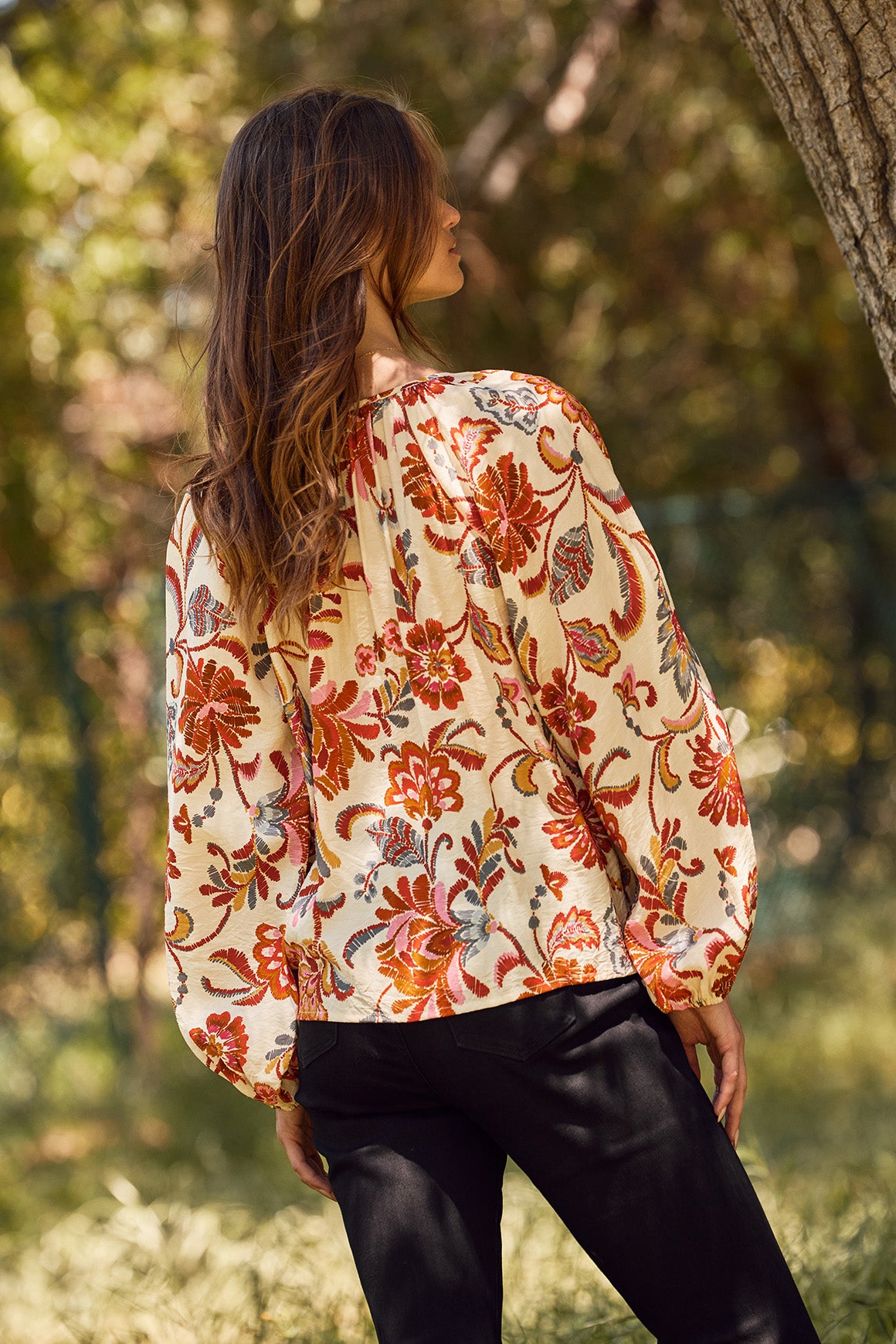 Grove Floral Long-sleeve Blouse