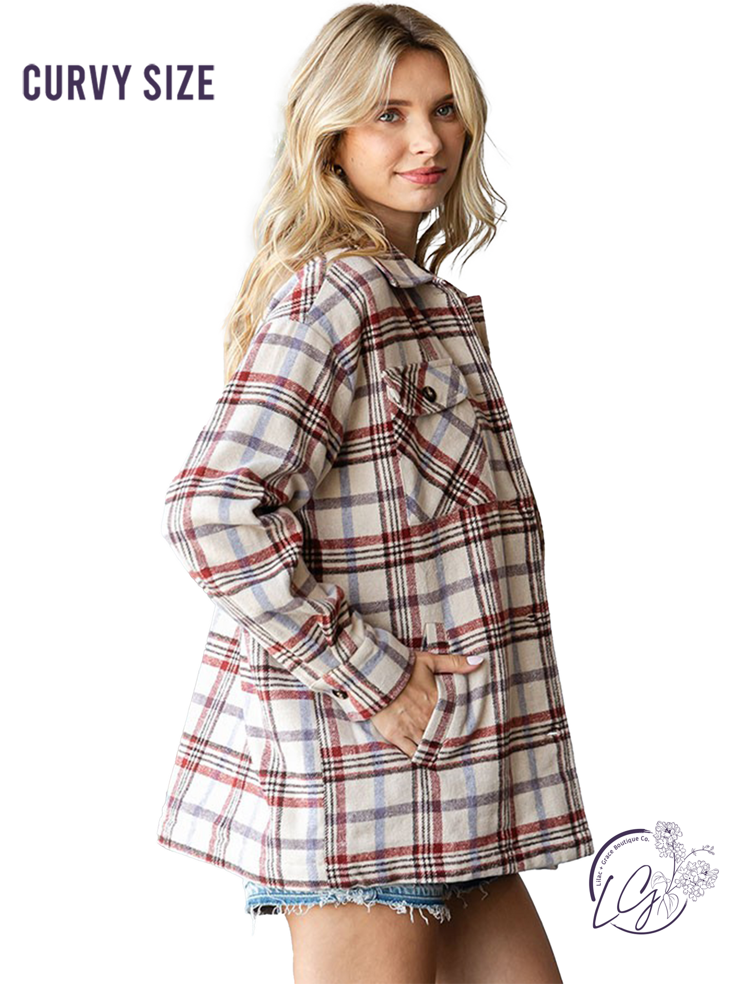 Curvy Stonetrail Shacket