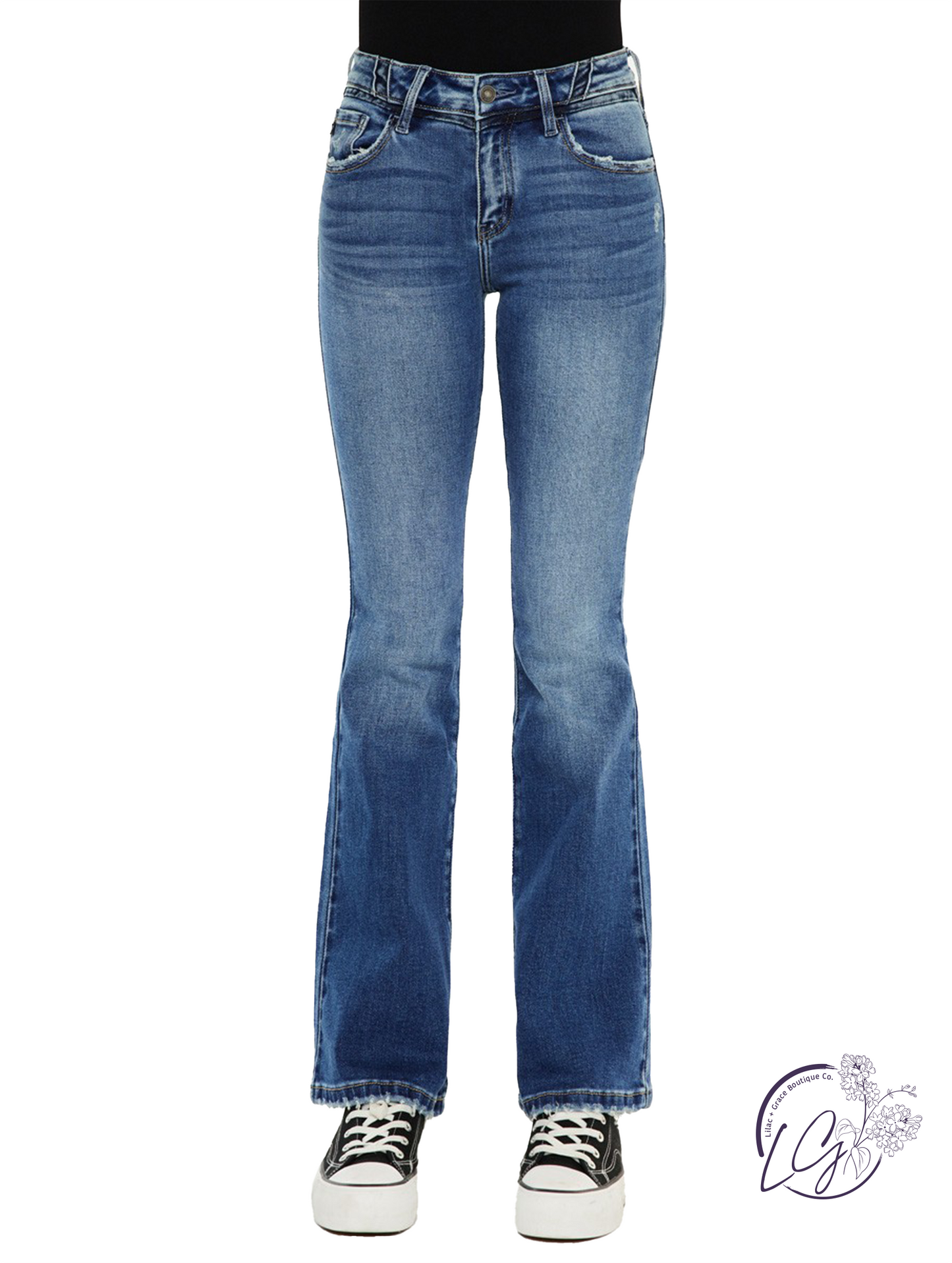 Hattie Mid Rise Flare Jeans