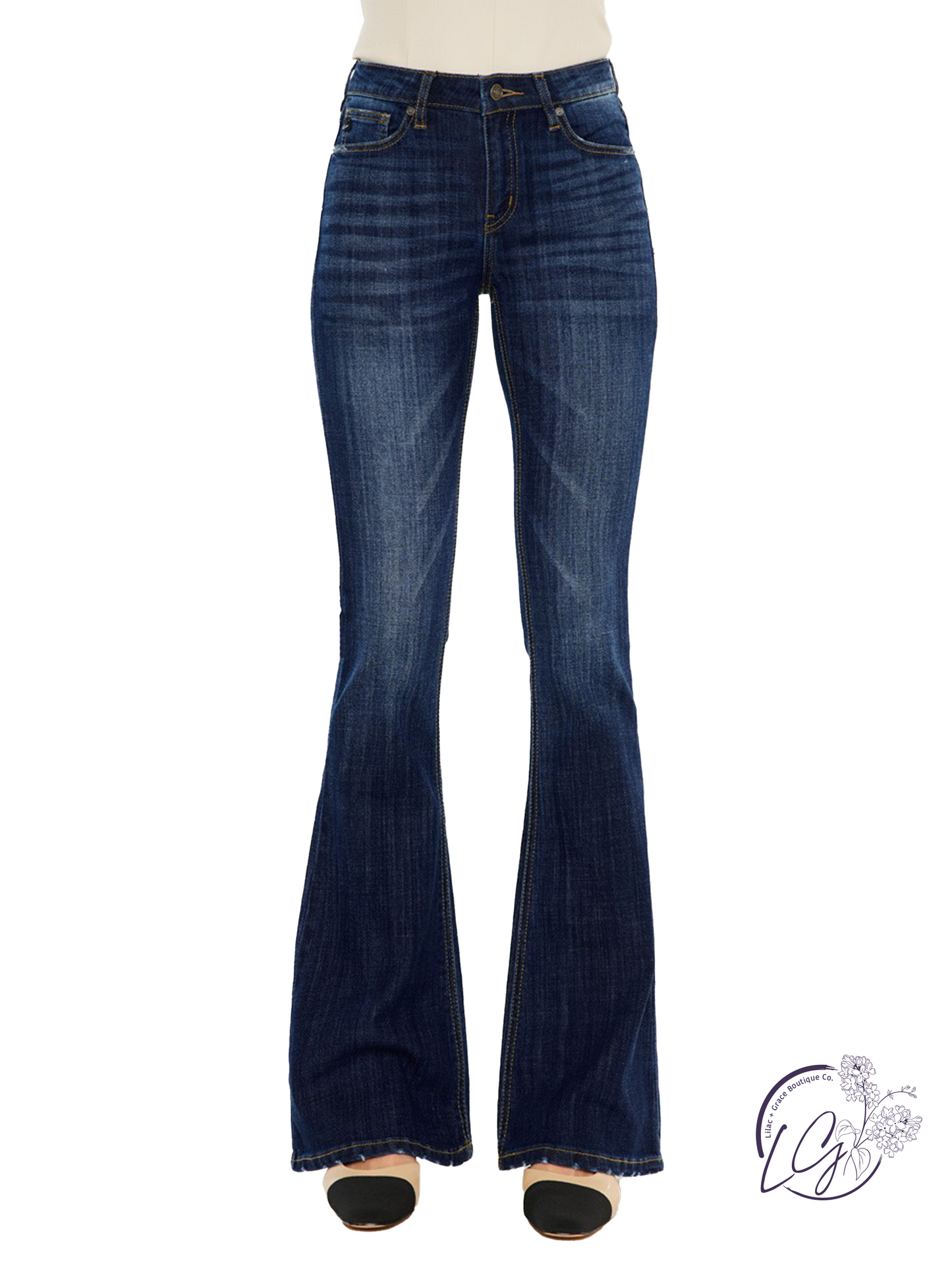 Effie Mid Rise Flare Jeans by KanCan