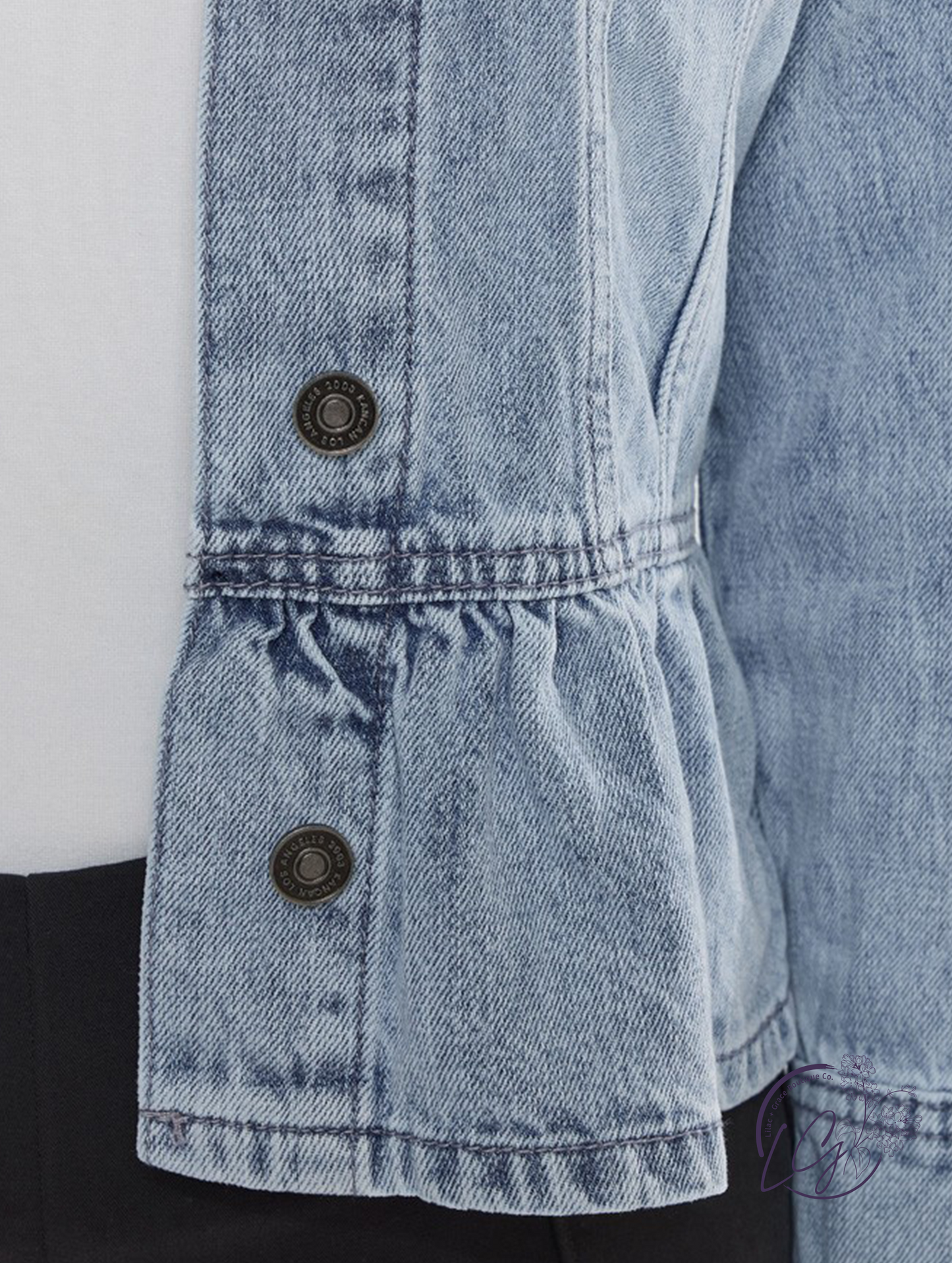 Sunset Edge Peplum Denim Jacket