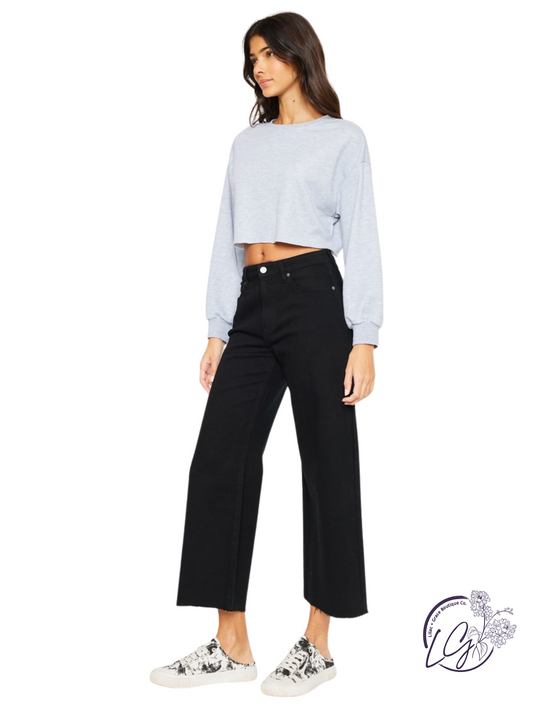 Brynlee High Rise Crop Wide Leg By Kan Can