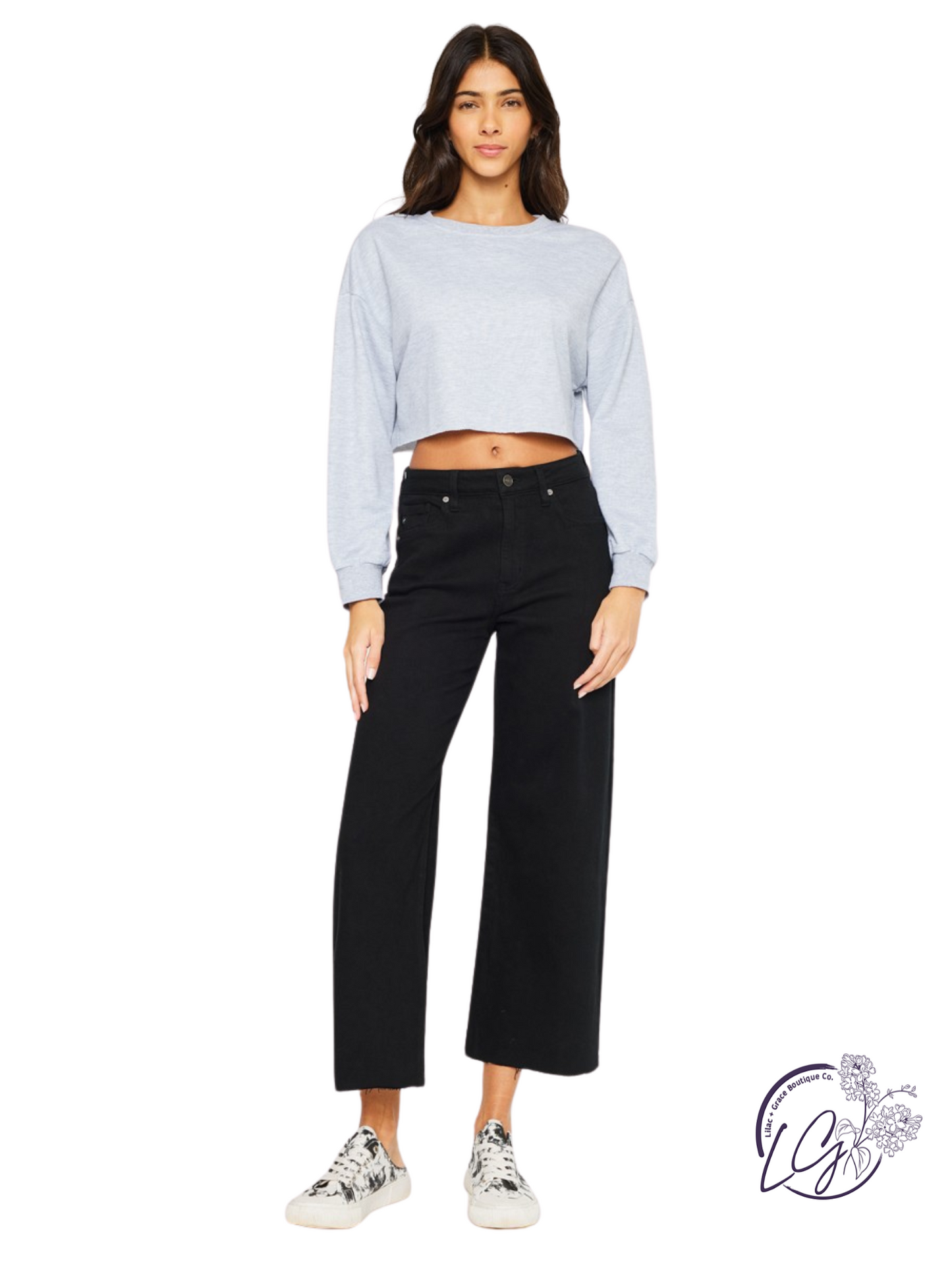 Brynlee High Rise Crop Wide Leg By Kan Can