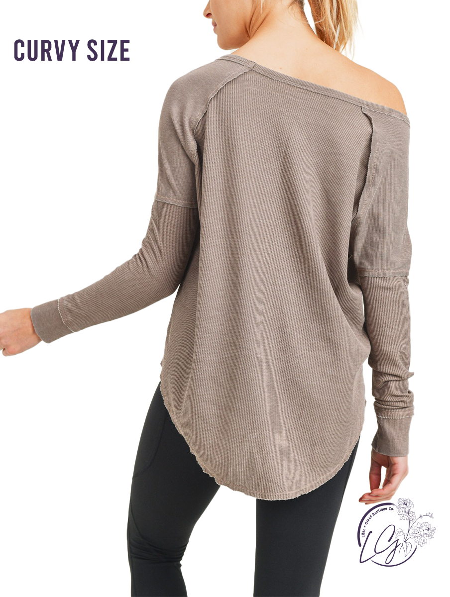 Curvy Training Waffle Raglan Tee