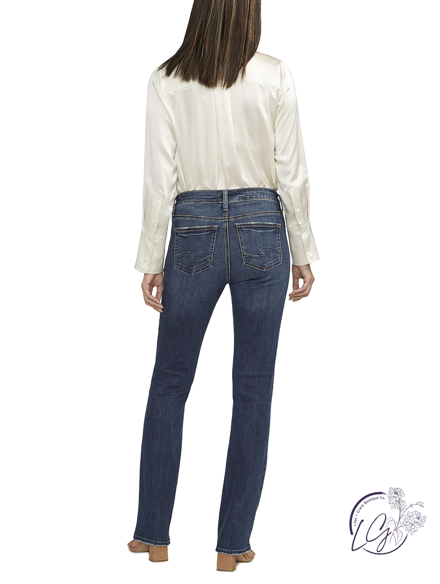 Shelby Mid Rise Slim Bootcut Jeans by Silver Jeans