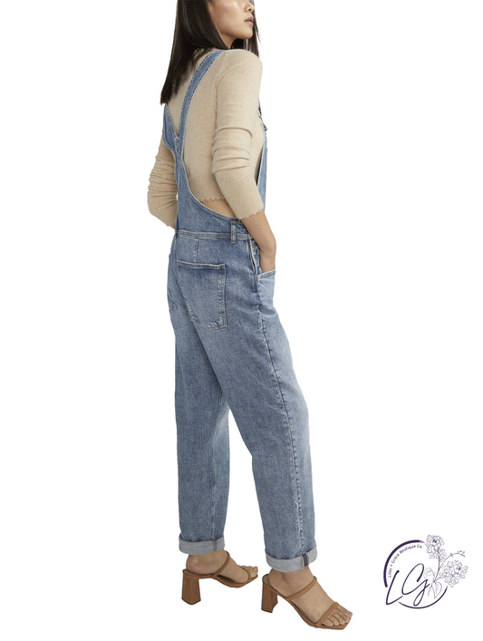 Samara Baggy Straight Leg Overalls by Silver Jeans