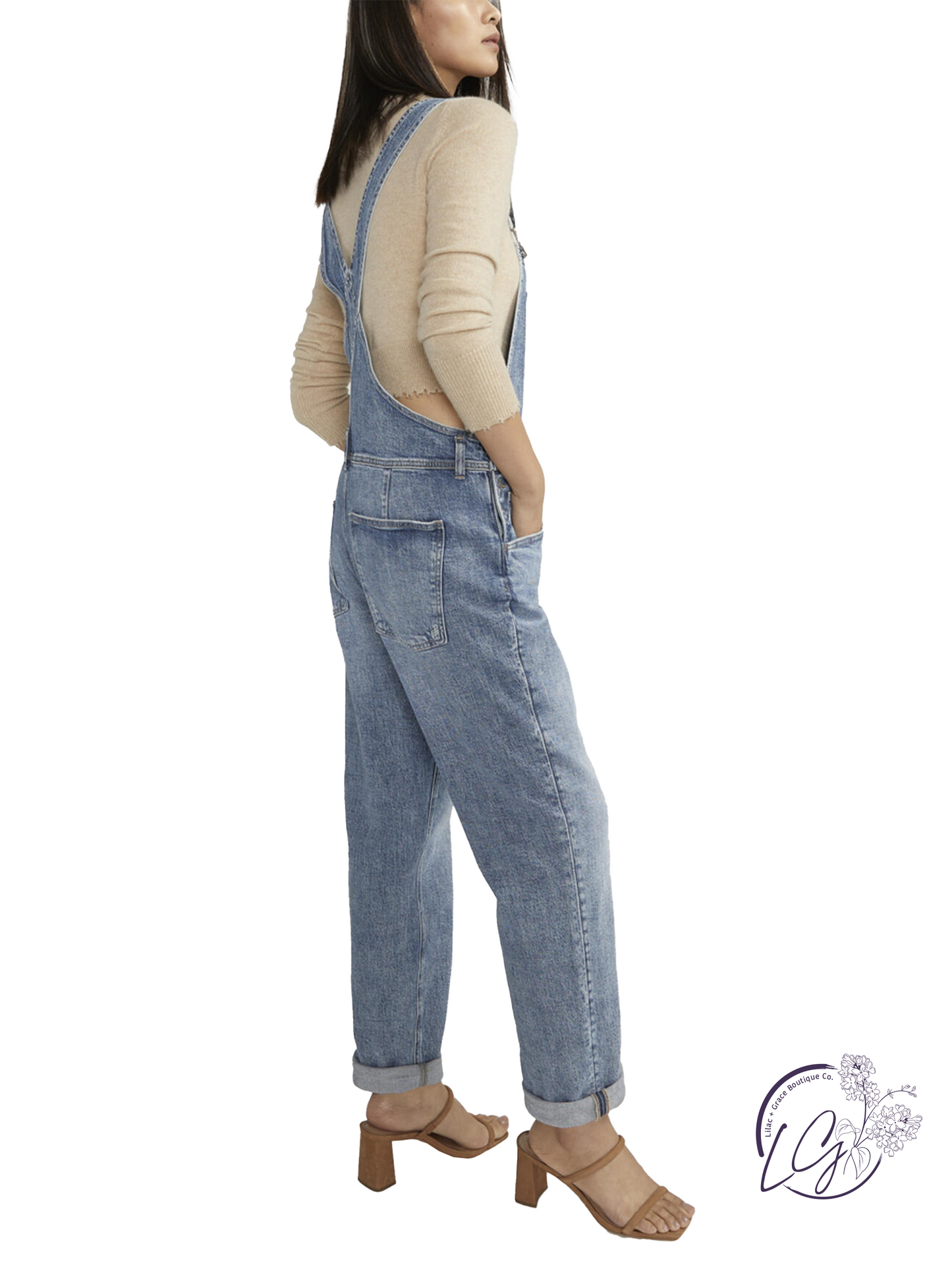 Samara Baggy Straight Leg Overalls by Silver Jeans