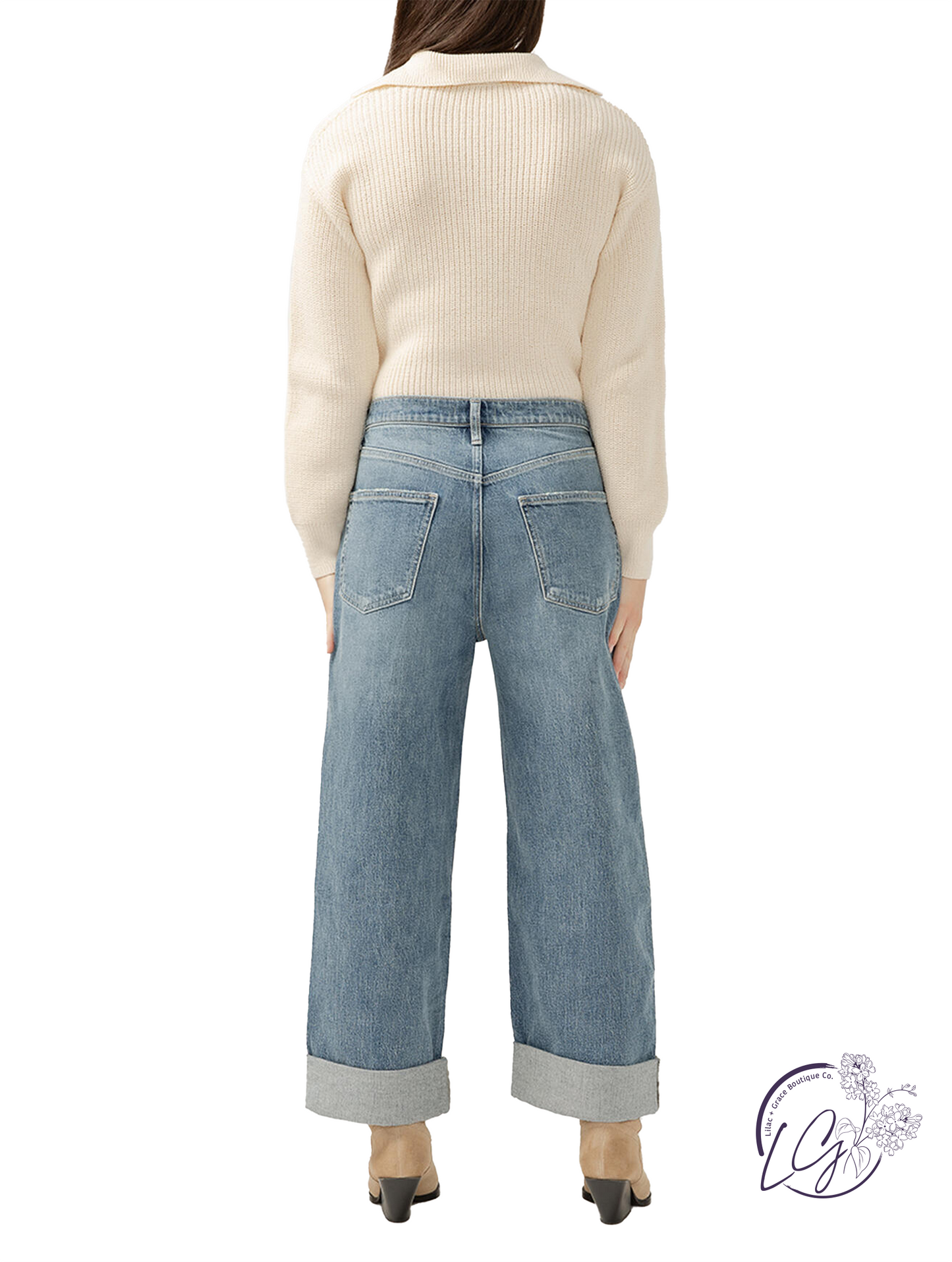 Sidney 90s Baggy Mid Rise Wide Leg Jeans by Silver Jeans