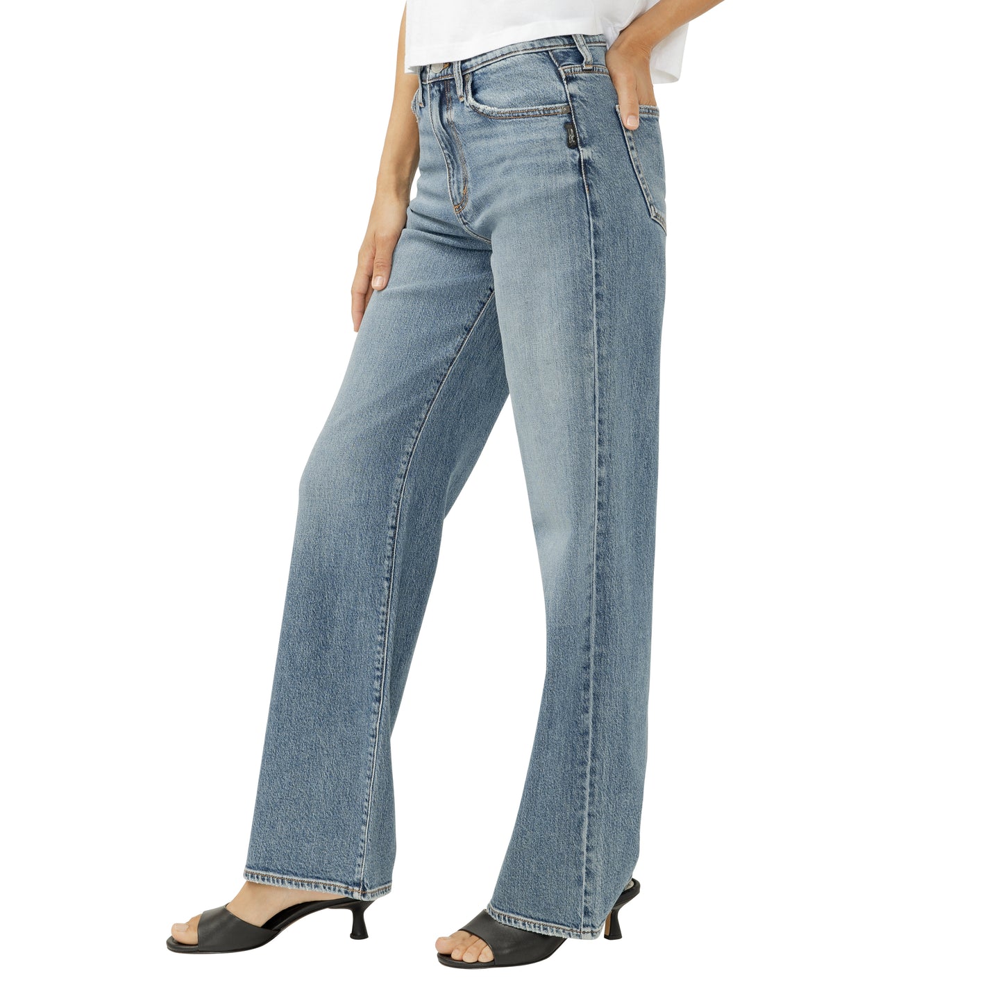 Cecelia High Rise Trouser Non-Distressed By Silver Jeans