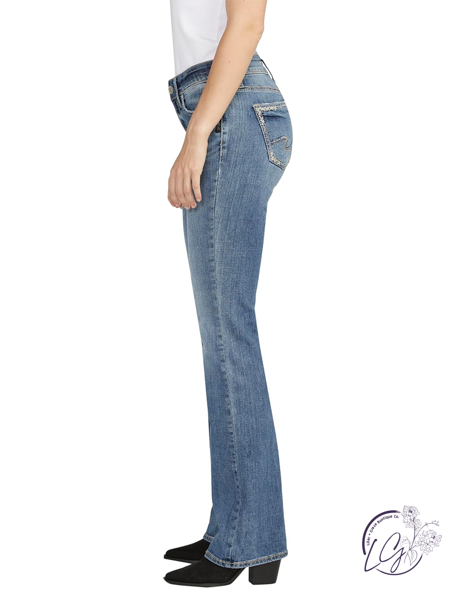 Thelma Suki Mid-Rise Bootcut Jeans By Silver Jeans