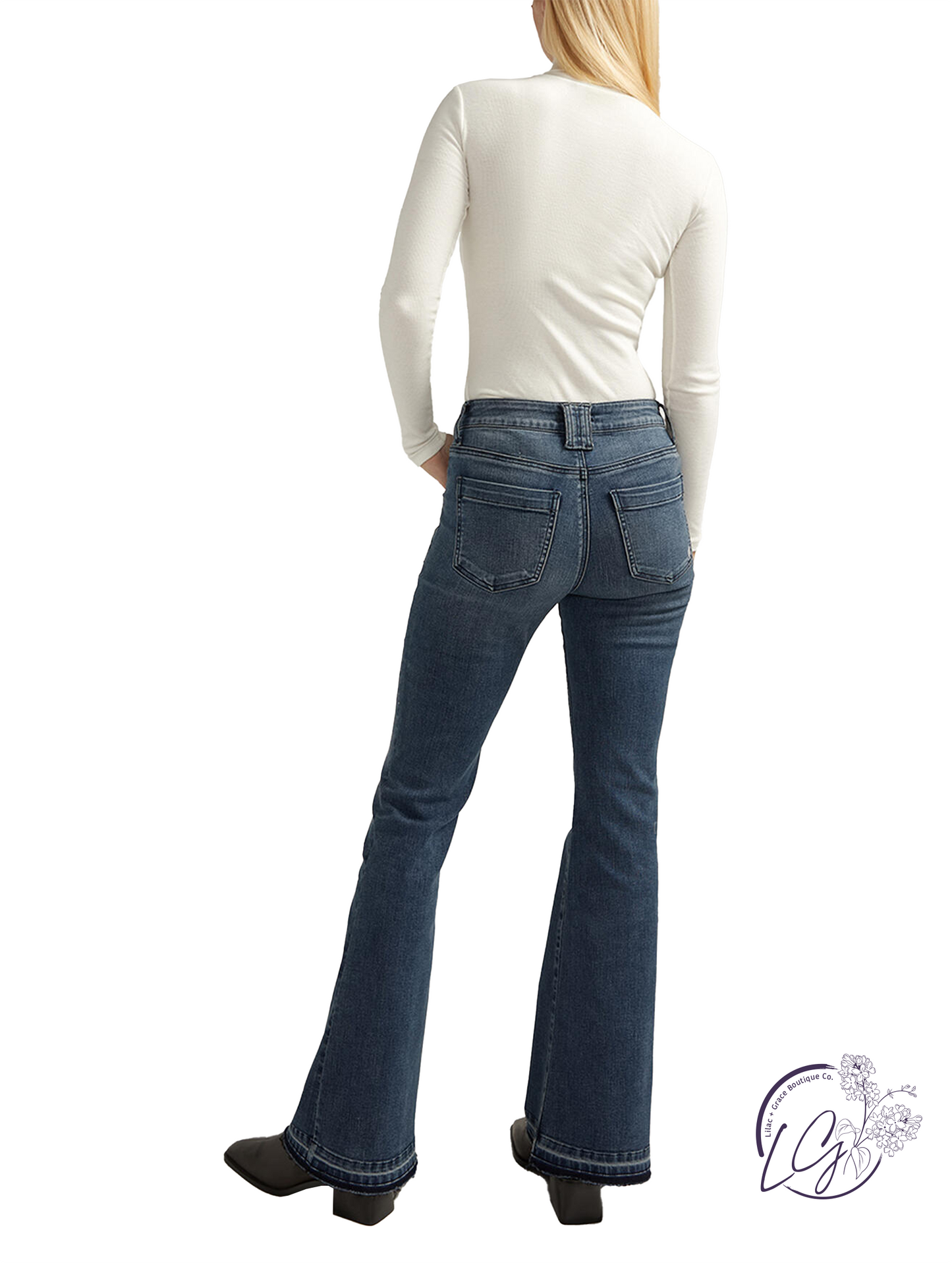 Stevie Suki Mid Rise Flare Leg Jeans by Silver Jeans