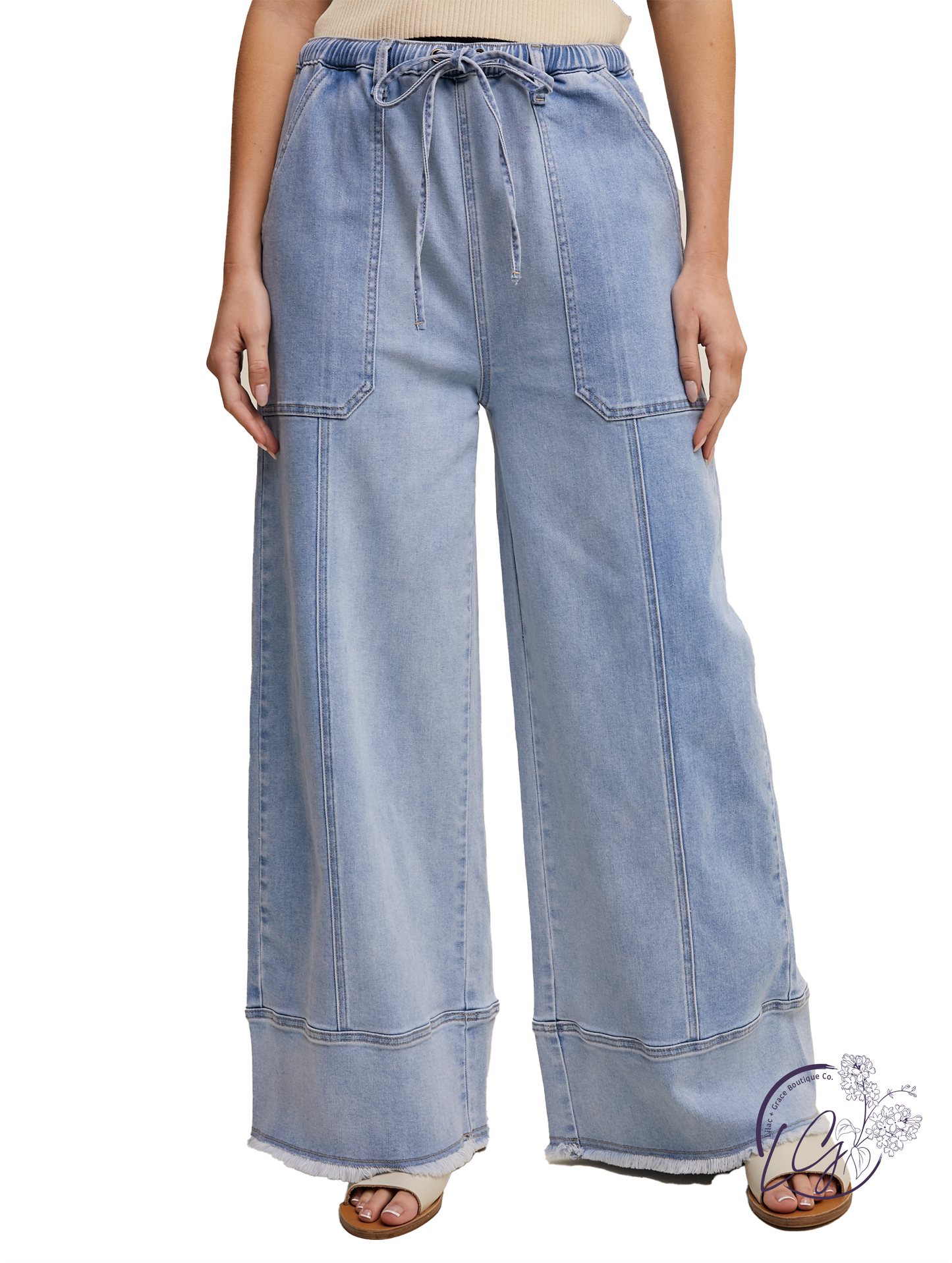 Stonewash Ease Denim Pants