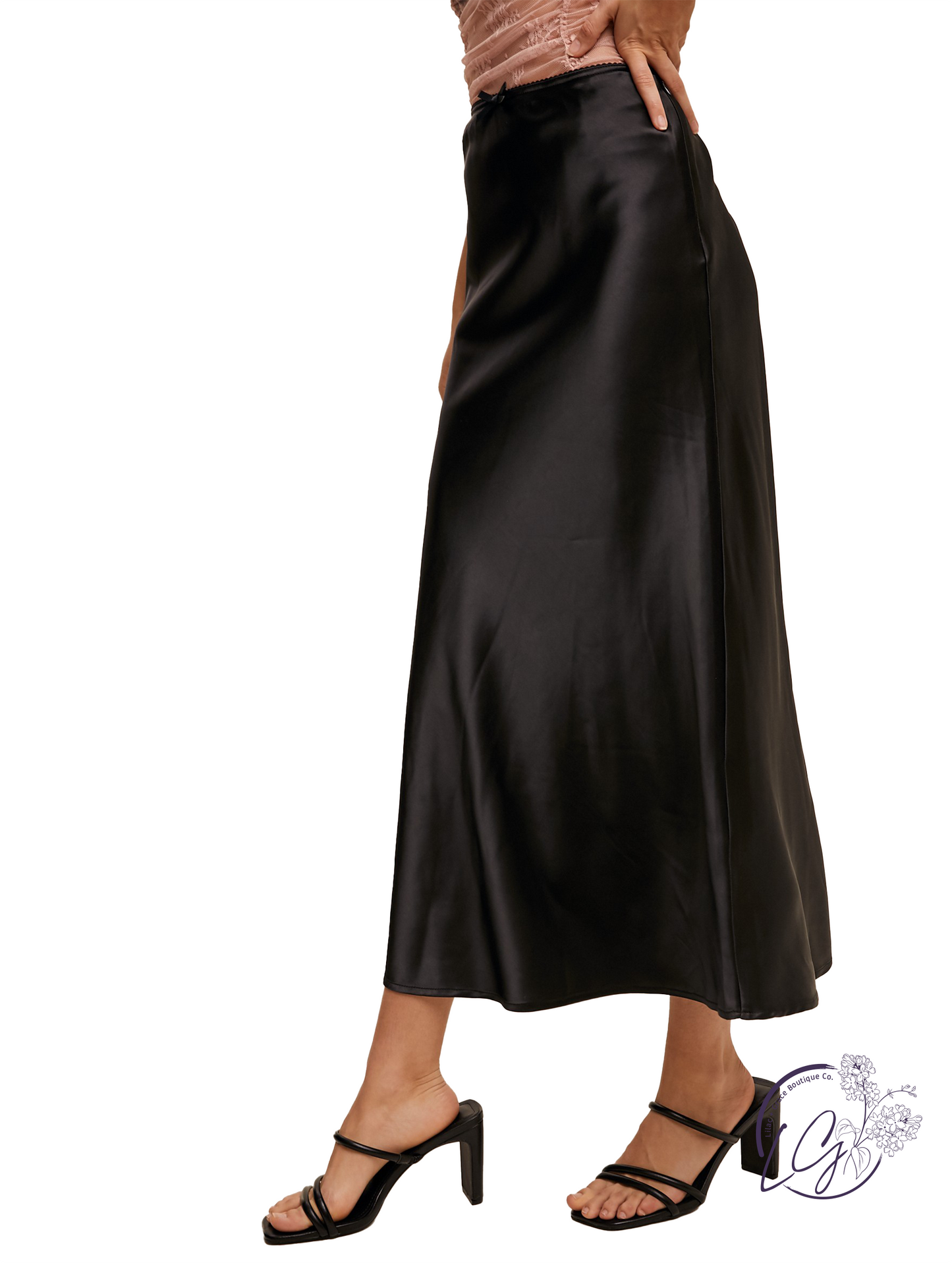 Moonlit Satin Flow Skirt
