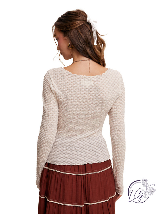 Finely Gathered Grace Top