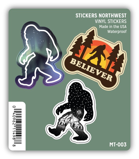 Sasquatch Mini Trio Sticker Pack