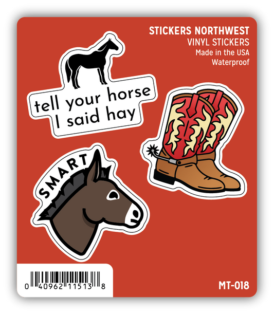 Snarky Cowboy Mini Trio Sticker Pack