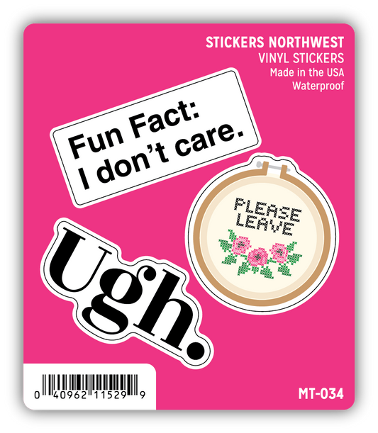 Snarky Ugh Mini Trio Sticker Pack