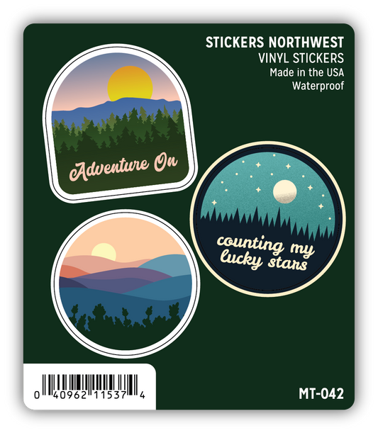 Sunset Landscape Mini Trio Sticker Pack