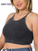 Curvy Fitness Washed Sport Bra