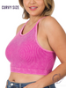 Curvy Fitness Washed Sport Bra