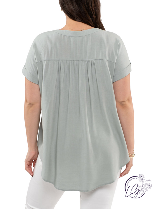 Curvy City Lights Button Down Top