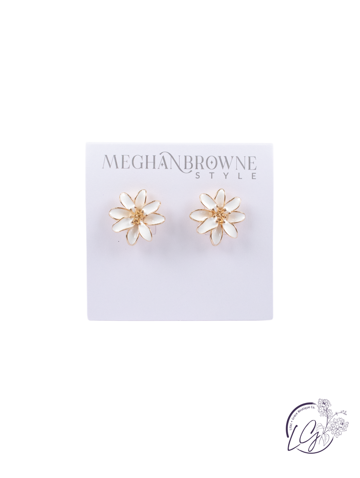 Popi White Earrings
