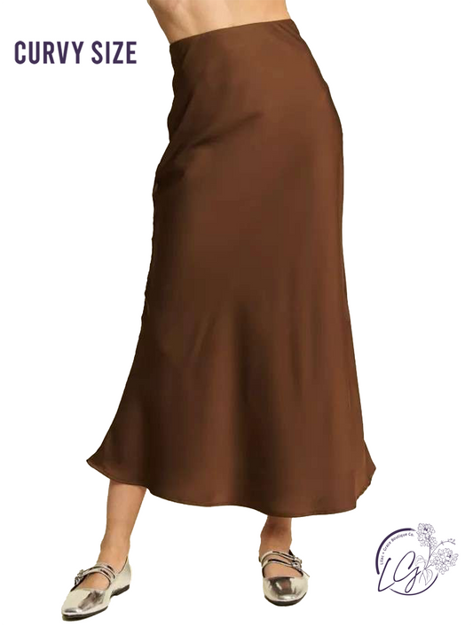 Curvy City Stroll Sleek Midi Skirt