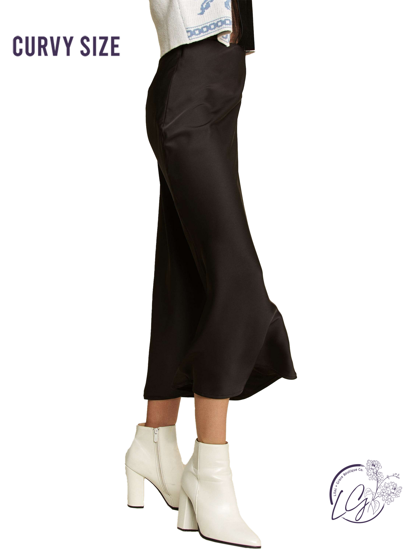 Curvy City Stroll Sleek Midi Skirt