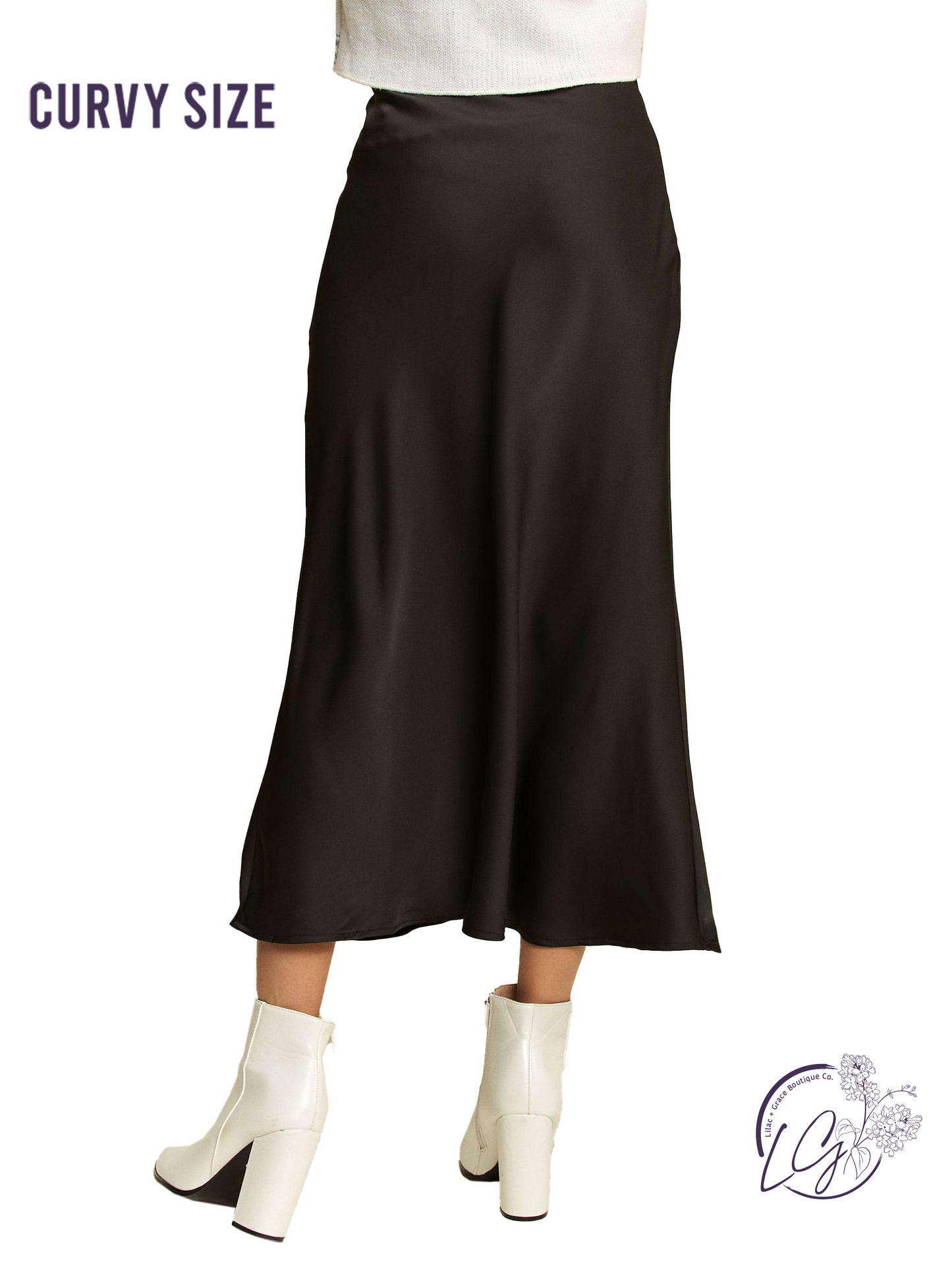 Curvy City Stroll Sleek Midi Skirt