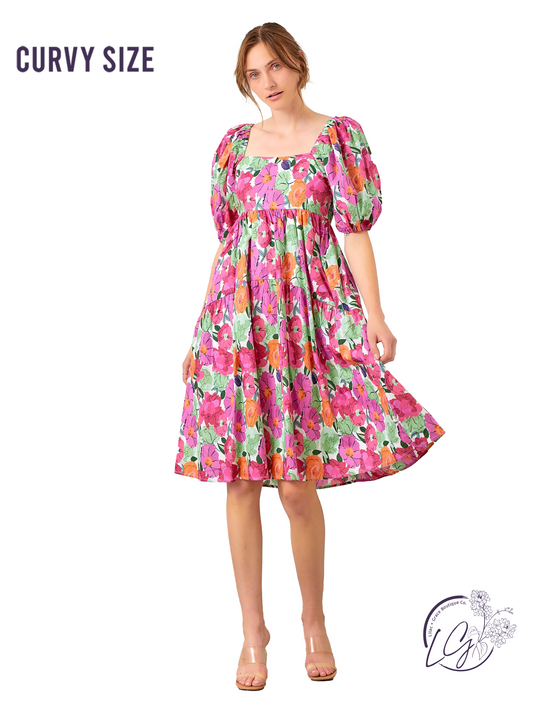 Curvy Tea Glows In Sunlight Dress